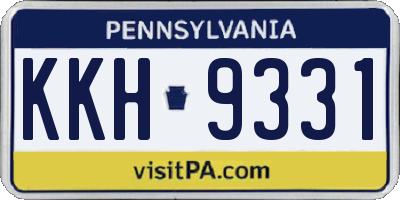 PA license plate KKH9331