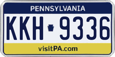 PA license plate KKH9336