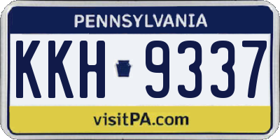 PA license plate KKH9337