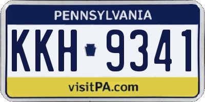PA license plate KKH9341