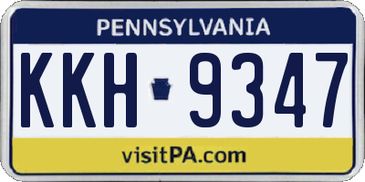 PA license plate KKH9347