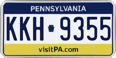 PA license plate KKH9355