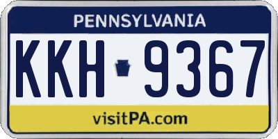 PA license plate KKH9367
