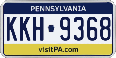 PA license plate KKH9368