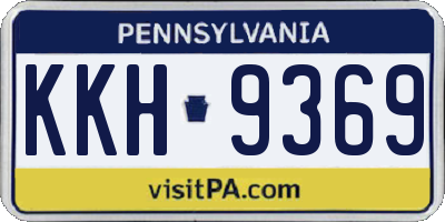 PA license plate KKH9369