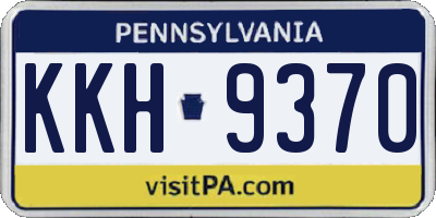 PA license plate KKH9370