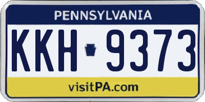 PA license plate KKH9373