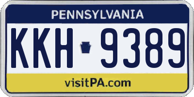 PA license plate KKH9389