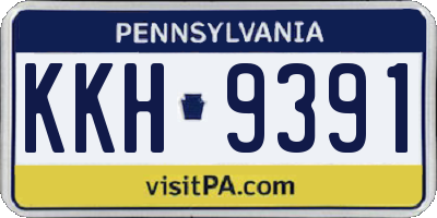 PA license plate KKH9391