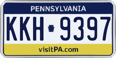 PA license plate KKH9397