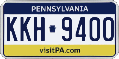 PA license plate KKH9400