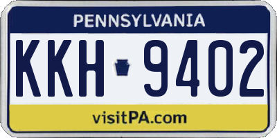 PA license plate KKH9402