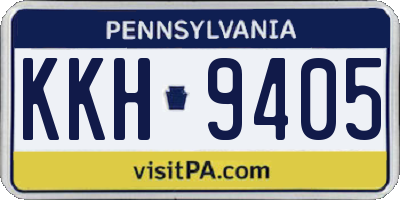 PA license plate KKH9405