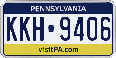 PA license plate KKH9406