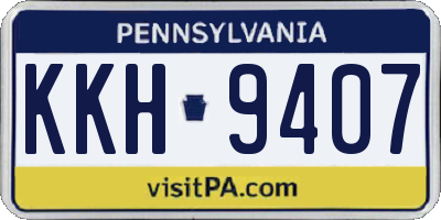 PA license plate KKH9407