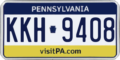 PA license plate KKH9408