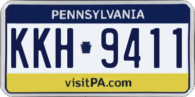 PA license plate KKH9411