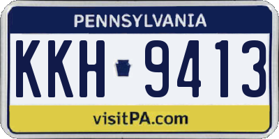 PA license plate KKH9413
