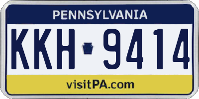 PA license plate KKH9414