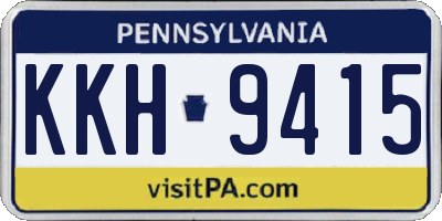 PA license plate KKH9415