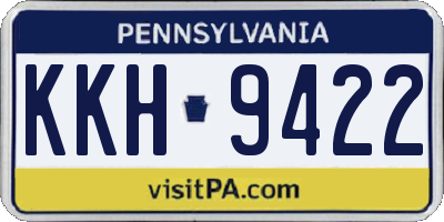 PA license plate KKH9422