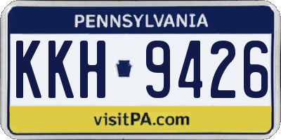 PA license plate KKH9426