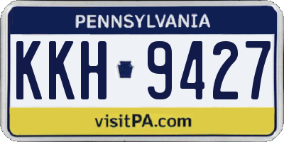 PA license plate KKH9427