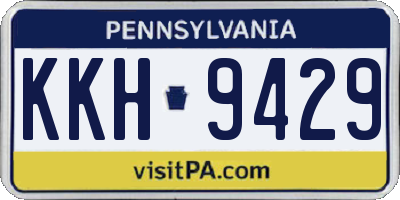 PA license plate KKH9429