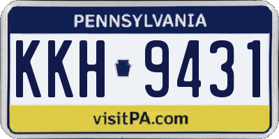 PA license plate KKH9431