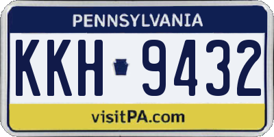 PA license plate KKH9432