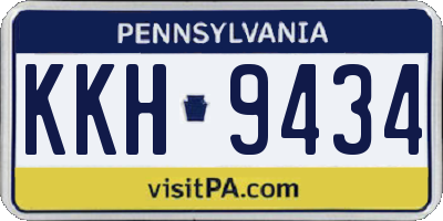 PA license plate KKH9434
