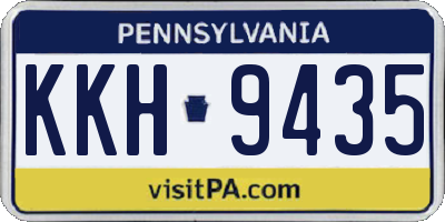 PA license plate KKH9435