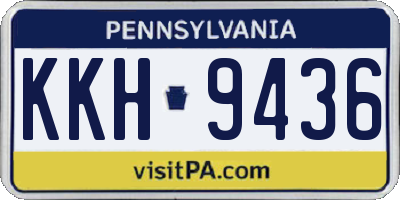 PA license plate KKH9436