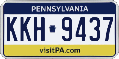PA license plate KKH9437