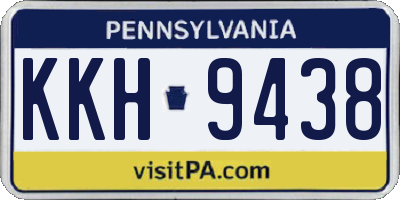PA license plate KKH9438