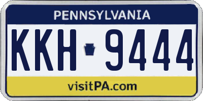 PA license plate KKH9444