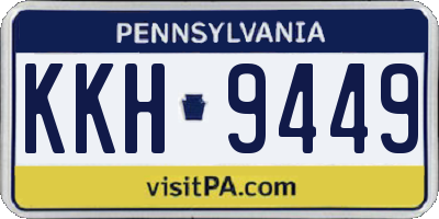 PA license plate KKH9449