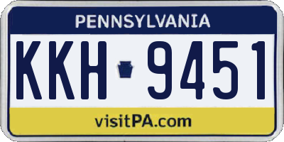 PA license plate KKH9451