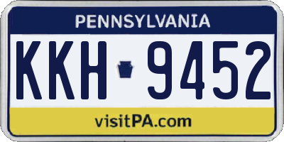 PA license plate KKH9452