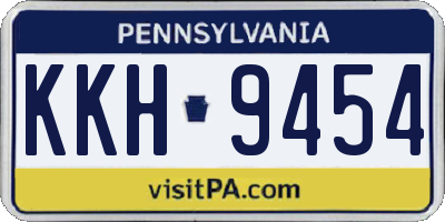 PA license plate KKH9454