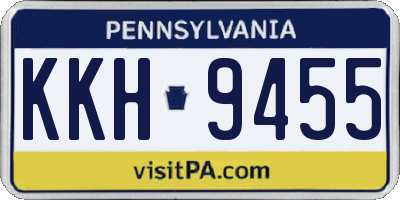 PA license plate KKH9455