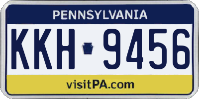 PA license plate KKH9456