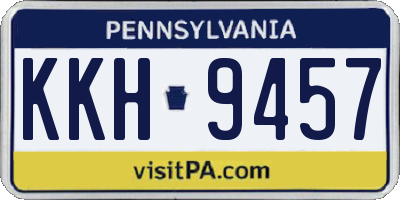 PA license plate KKH9457