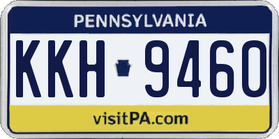 PA license plate KKH9460