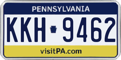PA license plate KKH9462