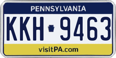 PA license plate KKH9463