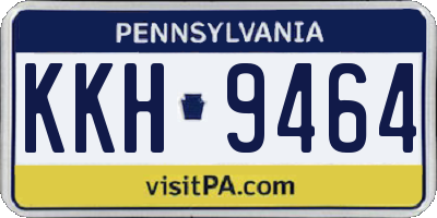 PA license plate KKH9464