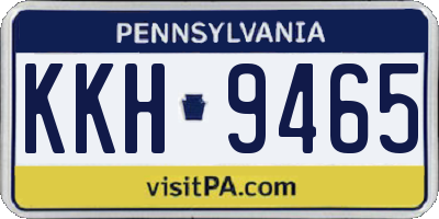 PA license plate KKH9465