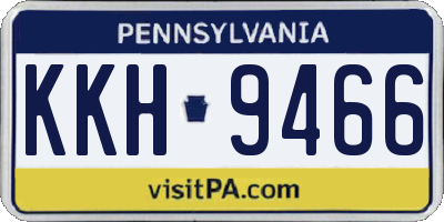 PA license plate KKH9466