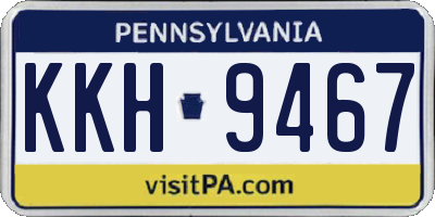 PA license plate KKH9467